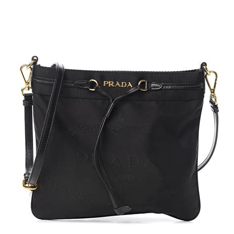 prada tessuto nylon saffiano logo crossbody bag